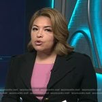 Gilma Avalos’s black military blazer on NBC News Daily