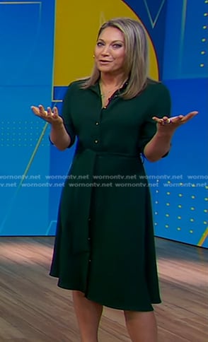 Ginger's green shirtdress on Good Morning America