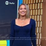 Ginger’s navy ribbed knit dress on Good Morning America