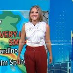 Ginger’s twisted top and red belted patns on Good Morning America