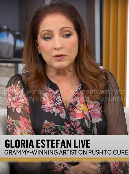 Gloria Estefan’s floral blouse on CBS Mornings