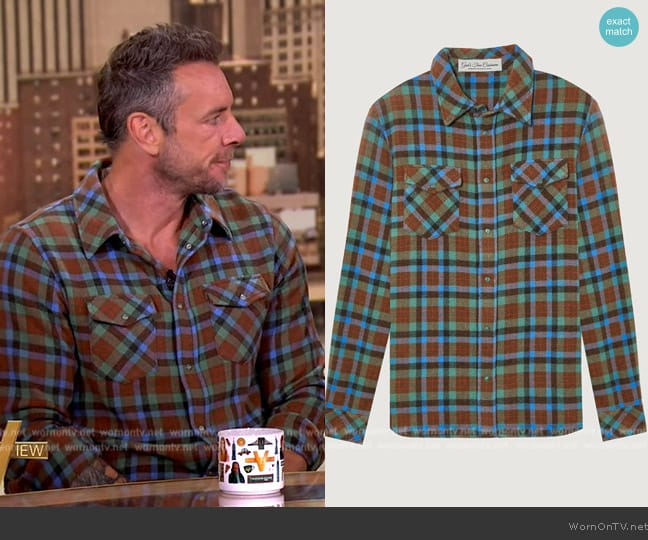 Gods True Cashmere Moss Tartan Cashmere Shirt worn by Dax Shepard on The View