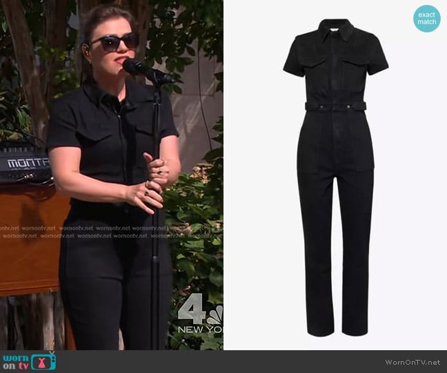 Good American Fit For Success Straight-leg Jumpsuit worn by Kelly Clarkson on The Kelly Clarkson Show