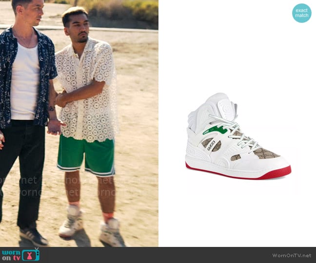 Gucci High Top Basket Sneakers worn by Dionysus (Nabhaan Rizwan) on Kaos