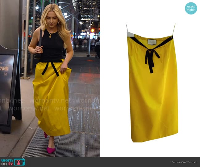 Gucci Silk Maxi Skirt worn by Savannah Gowarty on Owning Manhattan