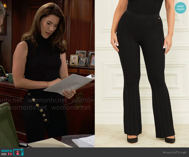 Guess Carrie Sweater Pant worn by Steffy Forrester (Jacqueline MacInnes Wood) on The Bold and the Beautiful