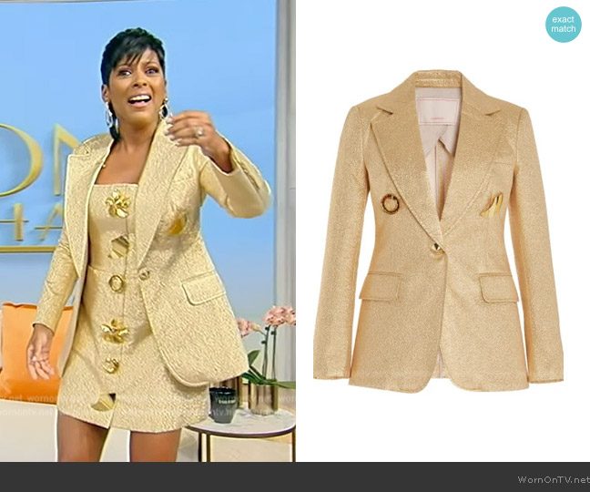 Harbison Quantum Metallic Embellished worn by Tamron Hall on Tamron Hall Show