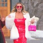 Heather’s red 3D heart patent dress on The Real Housewives of Salt Lake City