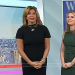 Hoda’s black ribbed dress on Today