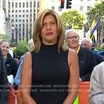 Hoda’s black sleeveless mock neck dress on Today