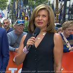 Hoda’s black vest and wide-leg pants on Today