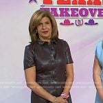 Hoda’s brown leather shirtdress on Today