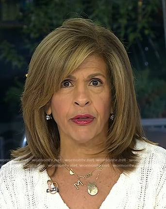 Hoda's diamond drop earrings on Today