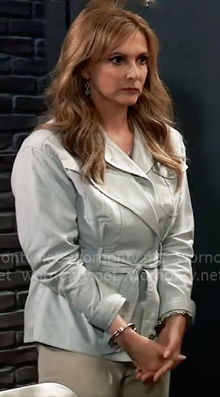 Holly's belted jacket on General Hospital