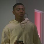 Spenser’s yellow printed hoodie on Reasonable Doubt