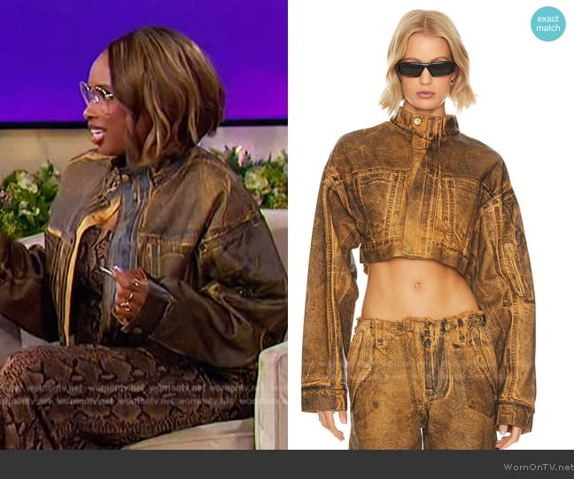 h:ours Anaisa Oversized Cropped Jacket worn by Jennifer Hudson on The Jennifer Hudson Show