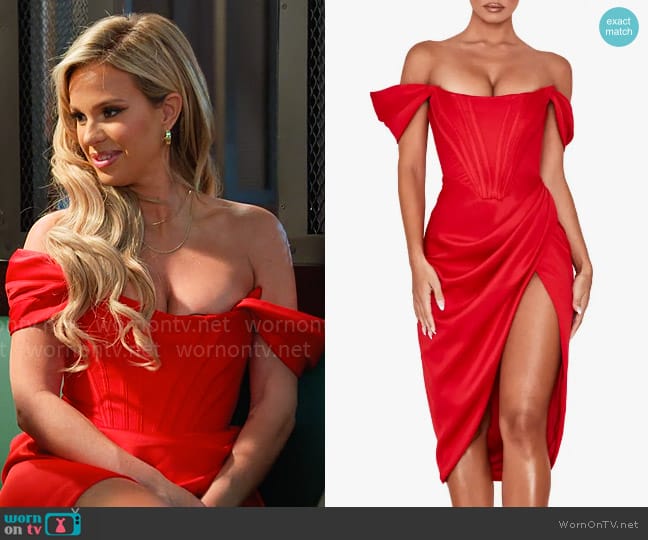 Jess T’s red corset dress on Owning Manhattan