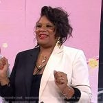 Julee Wilson’s black and white colorblock blazer on Today