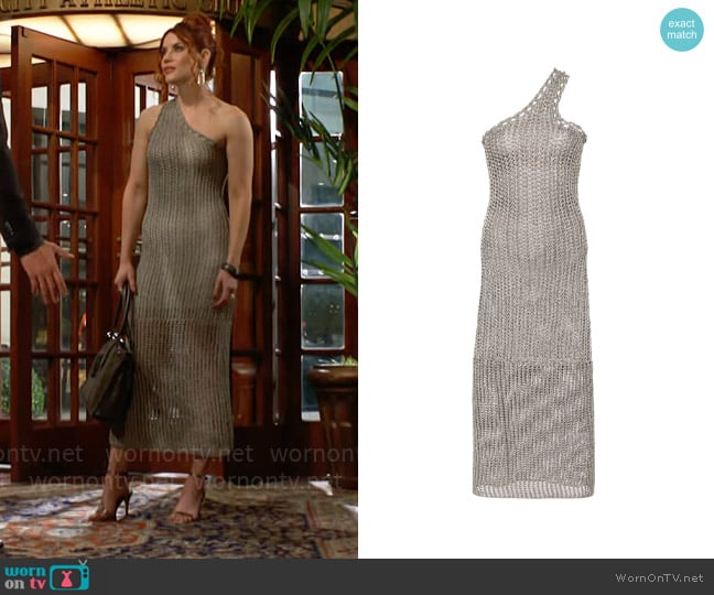 IRO Crochet Cotton Long Dress worn by Sally Spectra (Courtney Hope) on The Young and the Restless