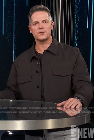 Jason's black jacket on E! News