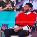 Jayson Tatum’s red colorblock shirt on Good Morning America