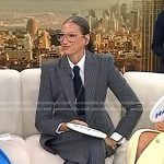 Jenna Lyons’ grey pinstripe blazer and pant suit on Today