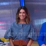 Jen Reed’s puff sleeve denim top on Good Morning America