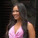 Jenn Tran’s pink twisted cutout dress on The Bachelorette