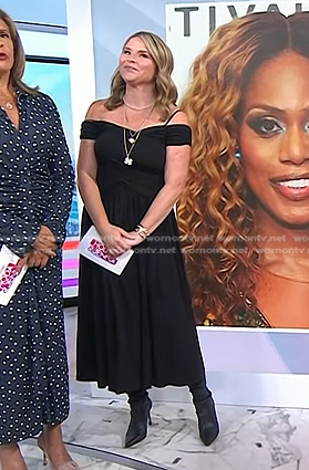 Jenna's black off-shoulder dress on Today