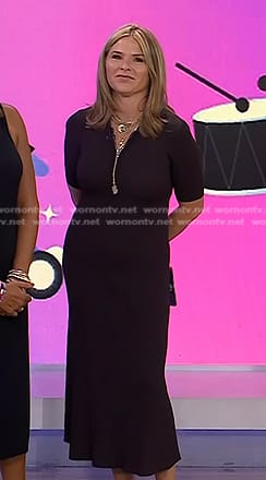 Jenna's brown half-zip midi dress on Today