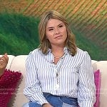 Jenna’s blue striped shirt and two-tone jeans on Today