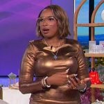 Jennifer’s bronze metallic dress on The Jennifer Hudson Show