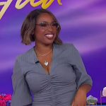 Jennifer’s gray ruched front dress on The Jennifer Hudson Show