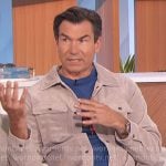 Jerry’s grey corduroy overshirt on The Talk