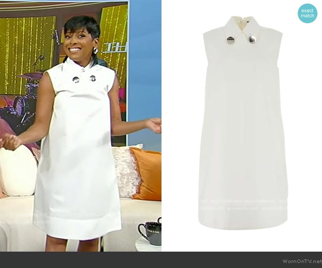 Jil Sander Collared Sleeveless Shift Dress worn by Tamron Hall on Tamron Hall Show