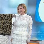 Jill’s white lace tiered dress on Today