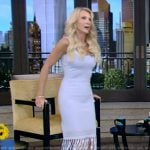 Joan Vassos’s blue fringe dress on Live with Kelly and Mark