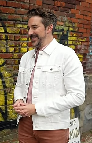 Joe Fryer's white denim jacket on Today