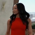 Jordan’s red midi dress on General Hospital