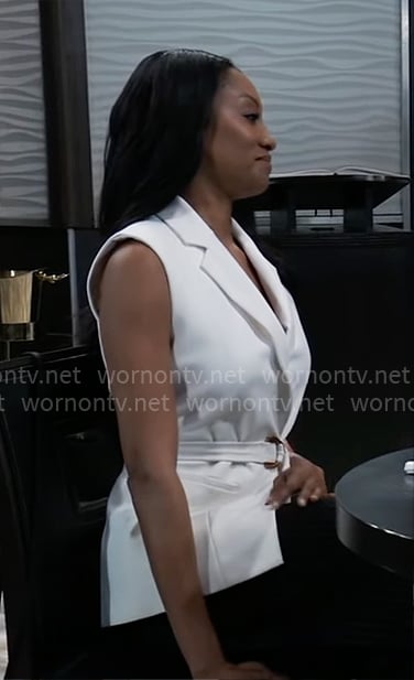 Jordan's white belted vest on General Hospital