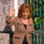 Joy’s beige contrast cardigan on The View