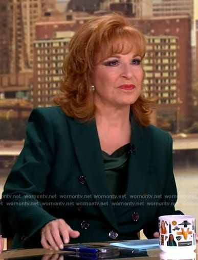 Joy’s green double breasted blazer on The View