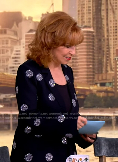 Joy's embellished circle blazer on The View