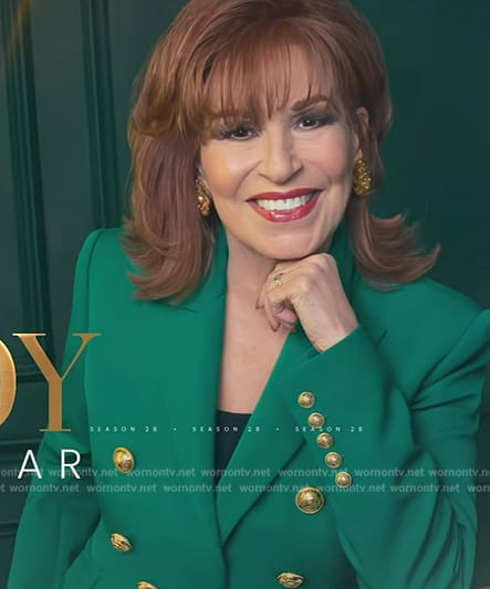 Joy's opening scene green blazer on The View