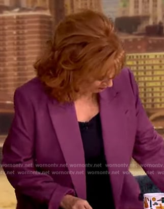 Joy's purple wool blazer on The View