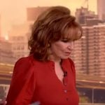 Joy’s red puff sleeve top on The View