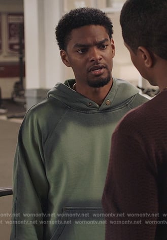 JR's green tie dye hoodie on All American Homecoming