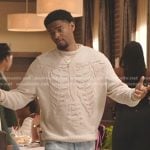 JR’s ivory knit sweater on All American Homecoming