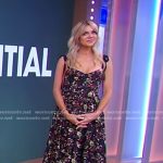 Kaitlin Olson’s black floral top and maxi skirt on Good Morning America