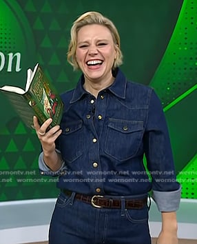 Kate McKinnon's denim button down shirt on Today